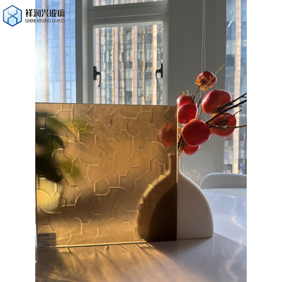 Vidrio transparente con patrones/vidrio laminado/vidrio figurado Solicitud personalizada de decoración