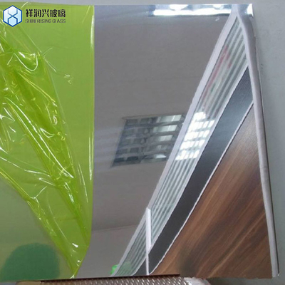 Pedido personalizado Flat bordado pulido espejos decorativos de pared sin marco