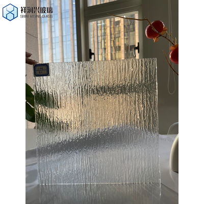 Panel de vidrio de onda de Moru con rizos blancos para decoración de arte aislada