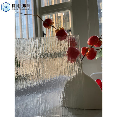 Panel de vidrio de onda de Moru con rizos blancos para decoración de arte aislada