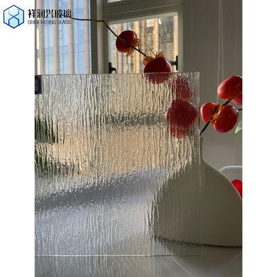 Panel de vidrio de onda de Moru con rizos blancos para decoración de arte aislada