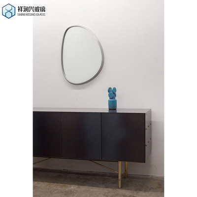Estación de espejo de maquillaje de forma personalizada de color marrón europeo para muebles de salón 1-6 mm Tamaño de corte