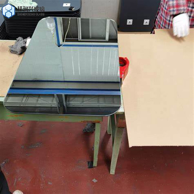 Espejo profesional azul gris de 1,8-6 mm de aluminio pulido con vidrio flotante