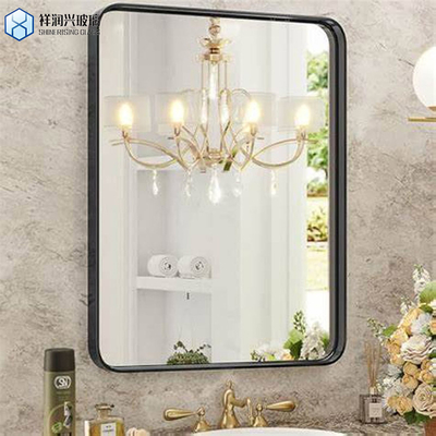 Color marrón dorado Gran gimnasio Espejo de pared con tecnología Espejo de aluminio Hoja de vidrio