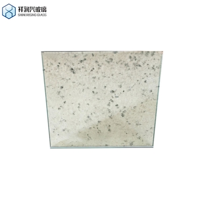 Tamaño personalizado D5 5mm azulejos de espejo de vidrio antiguo dorado con borde plano certificado ISO