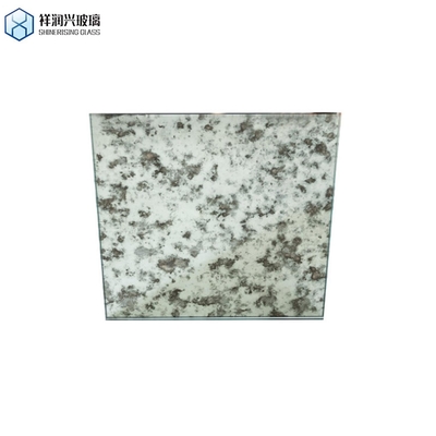 Tamaño personalizado D5 5mm azulejos de espejo de vidrio antiguo dorado con borde plano certificado ISO