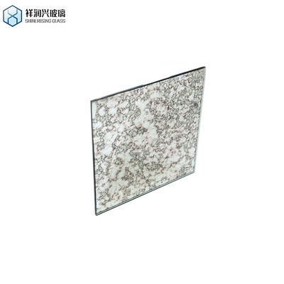 Tamaño personalizado D5 5mm azulejos de espejo de vidrio antiguo dorado con borde plano certificado ISO