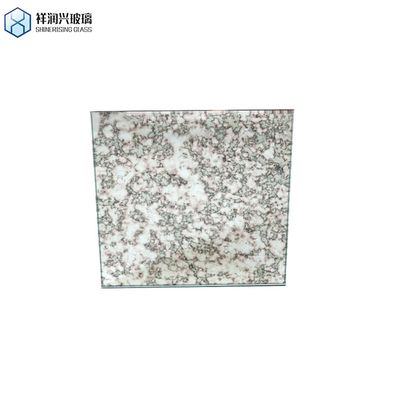 Gran espejo antiguo de vidrio Francés Decorado hojas de pared de plata acabado personalizado