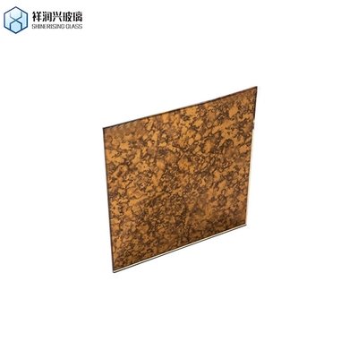 5 patrón de decoración de la pared del baño Plata Antiguo vidrio de vidrio de la hoja de espejo tamaño personalizado