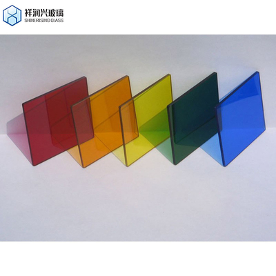 Vidrio templado de 3 mm y 5 mm, vidrio de espejo tintado, láminas de vidrio de color sólido