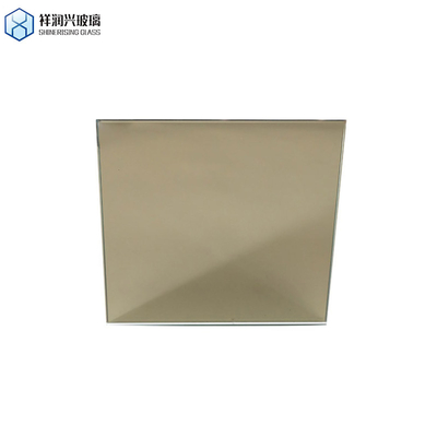 Panel de espejo de vidrio rectangular de colores con material de marco dorado y bronce competitivo