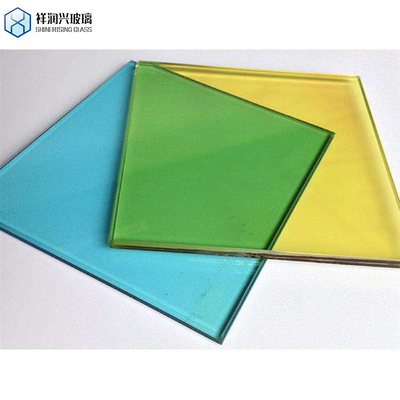 Vidrio flotante templado con borde pulido plano tintado de verde reflector con solicitud personalizada