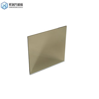 Rectángulo de acabado plateado dorado de vidrio tintado de lámina de cristal espejo de colores para decoración de edificios