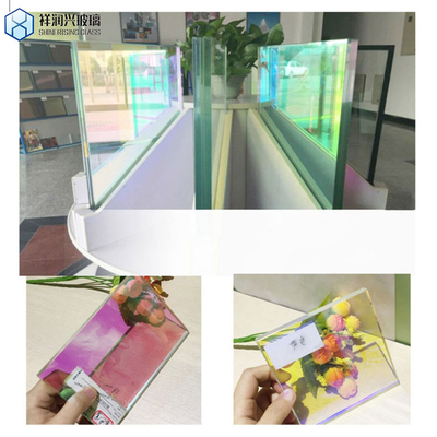 Estructura plana Vidrio iridiscente sólido Arco iris dicróico Fabricantes de paneles de vidrio de colores