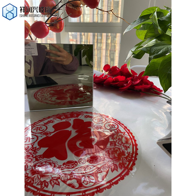 Espejo de vidrio transparente decorativo con bordes planos y certificado SGS