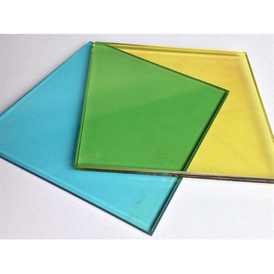 Vidrio de revestimiento templado con baja resistencia al hierro y reflector colorido para decoración