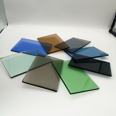Vidrio flotante teñido de 3 mm-12 mm con colores opcionales verde azul gris bronce y forma plana