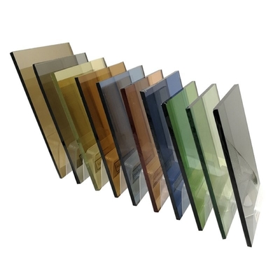 Vidrio único para ventanas de construcción de colores claros tintados y reflectores