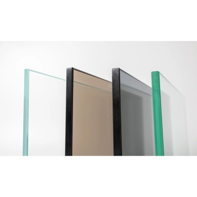 Hoja de vidrio reflector gris verde sólido para proyectos de diseño decorativo personalizados