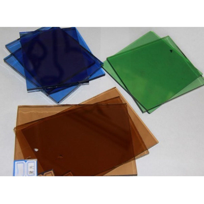Vidrio de construcción templado de 4 mm, 5 mm, 6 mm y 8 mm de bronce tintado azul de humo con estructura sólida
