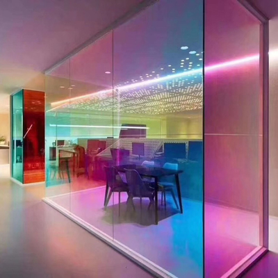 Vidrio templado fachada del edificio decoración teñida vidrio aislado en vidrio con patrón