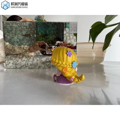Estilo de personalización colorido espejo antiguo vidrio para decoración de baño Lavadora