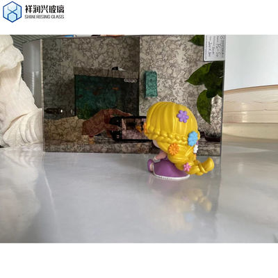 Diseño del hogar Antiguo espejo de baño de plata Hoja de vidrio para decoración personalizada