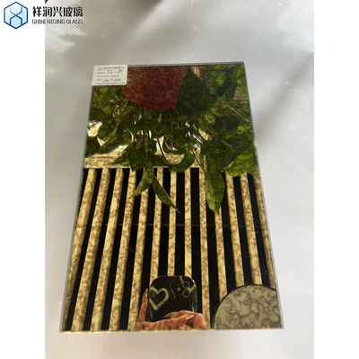 Espejo de pared con vidrio templado y azulejos de vidrio flotante