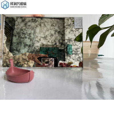 Espejo de pared con vidrio templado y azulejos de vidrio flotante