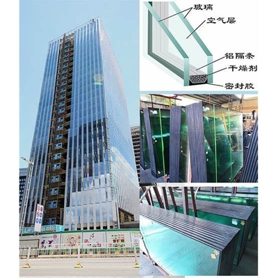 Solución de ventanas de edificios de Qingdao de doble acristalamiento de vidrio aislado con persianas integrales