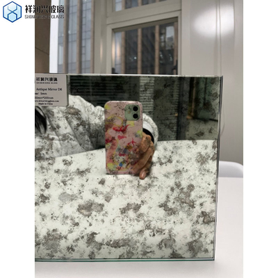Decoración de colores personalizados acabado de plata retroesplumajes modernos con vidrio de espejo antiguo