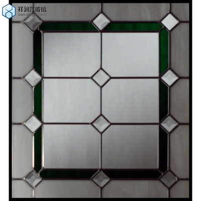 Puerta decorativa de cristal de pintura de vidrio opaco de colores con plomo paneles de vidrio tinto