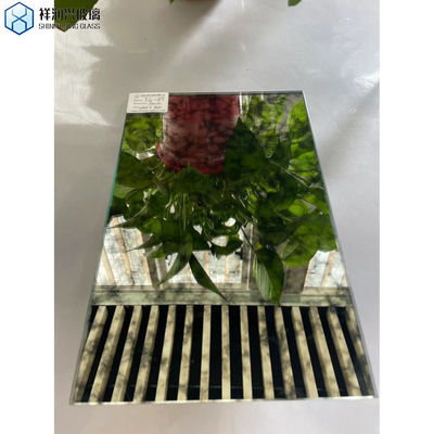 Espejo de decoración de arte vintage de longitud completa con borde pulido plano y certificado ISO