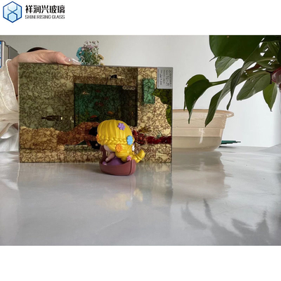 Hoja de espejo antiguo teñida para cocina doméstica Decorativa azulejos de espejo de vidrio biselado