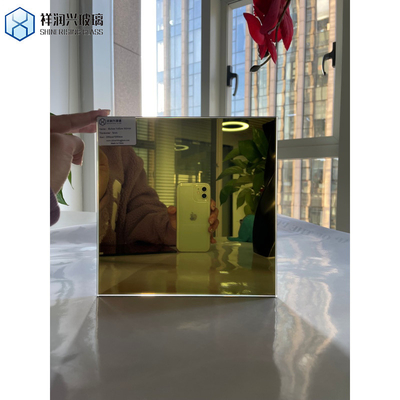 Espejo de pared rectangular sin marco de color púrpura rosa bronce oro ideal para la decoración del hogar