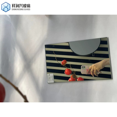 Rectángulo Moderno Espejo de Pared Sin Marco en Rosa Púrpura Bronce Oro Color para la Decoración del Hogar