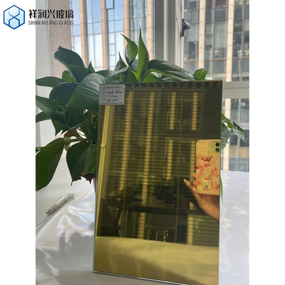 Espejo decorativo de color de borde recto y de biselado personalizado para edificios comerciales
