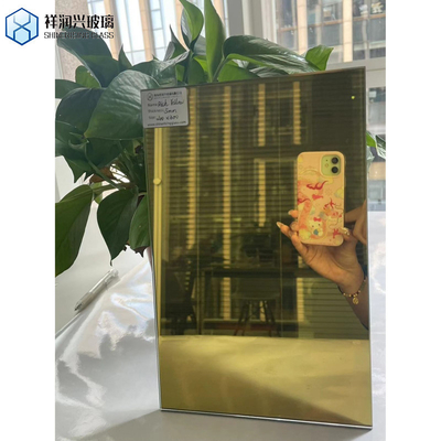 Espejo decorativo de color de borde recto y de biselado personalizado para edificios comerciales