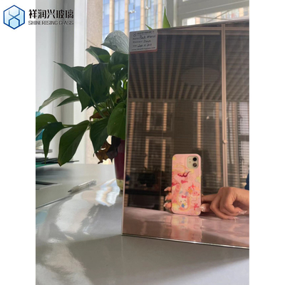 Espejo decorativo de color de borde recto y de biselado personalizado para edificios comerciales