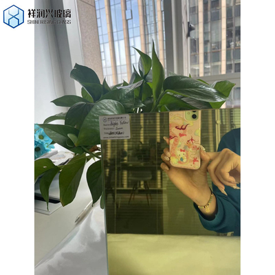 Espejo decorativo de color de borde recto y de biselado personalizado para edificios comerciales