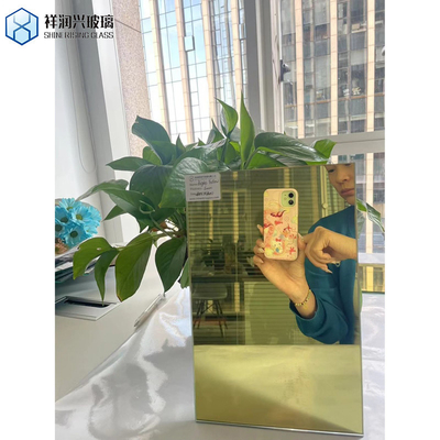 Espejo decorativo de color de borde recto y de biselado personalizado para edificios comerciales