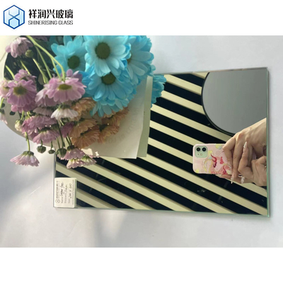 Piezas de espejo de vidrio espejo plateado doble revestido de vidrio de color transparente espejo de vidrio personalizado