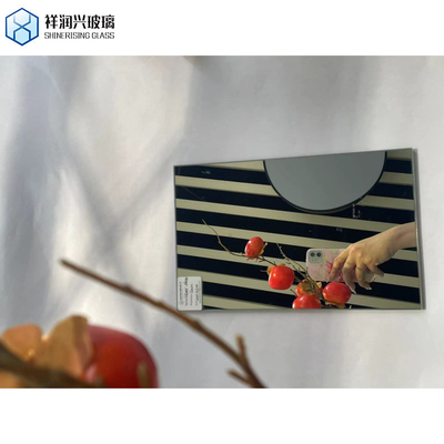 Decoración del hogar Espejo decorativo de colores con bordes planos y vidrio flotante