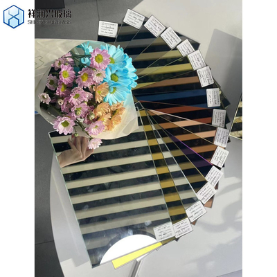 Paneles de vidrio flotante Oro Gris Verde Gris Azul Bronce Tintado Espejo decorativo de colores para exteriores