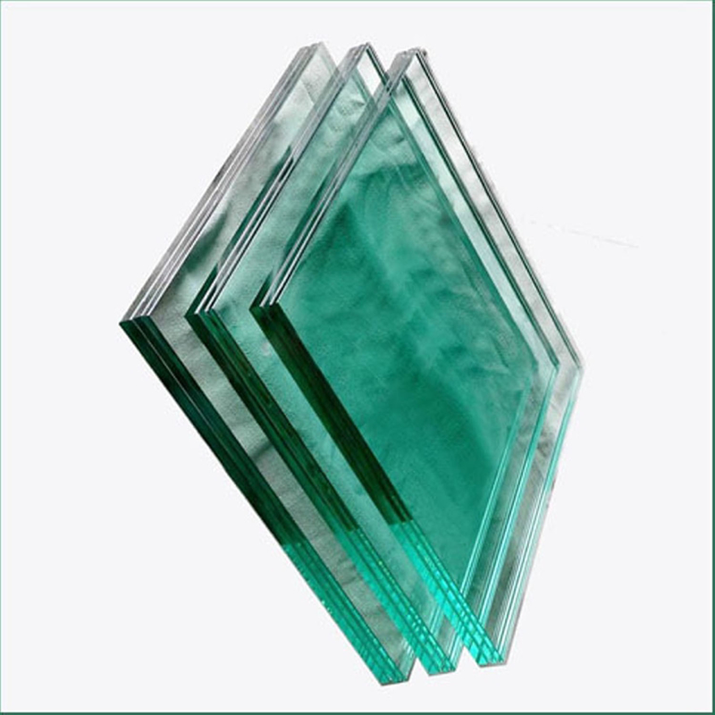 Materiales de construcción Panel de acristalamiento de sandwich plano y doblado Vidrio laminado templado 8.76mm 442 PVB Vidrio laminado M2