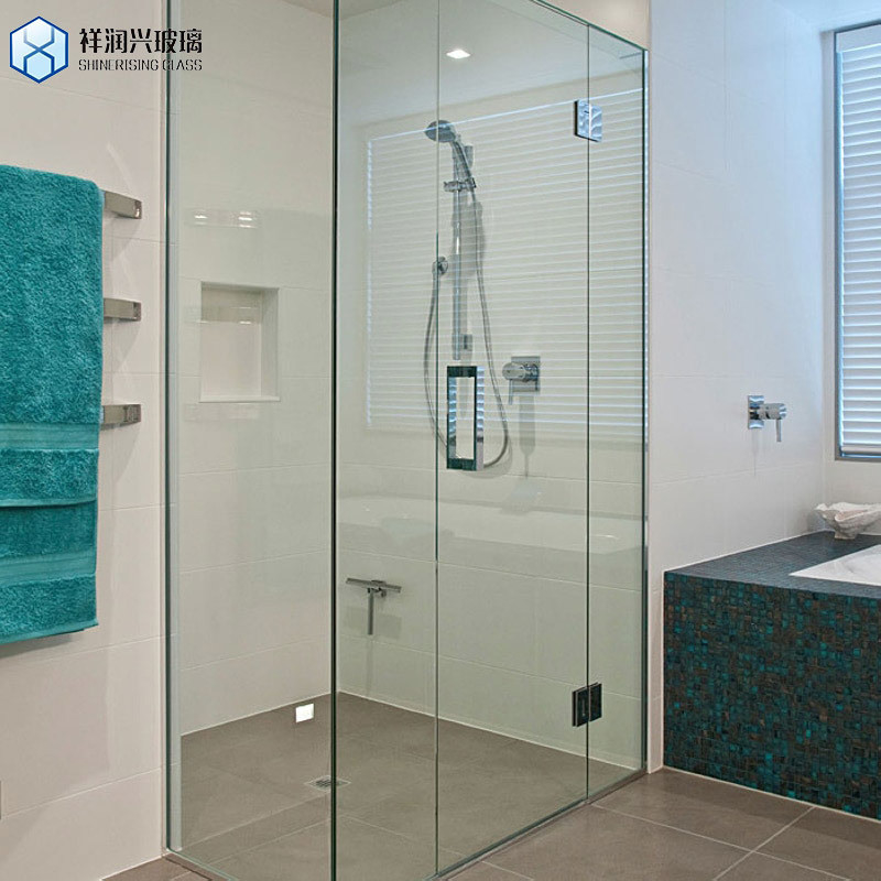 Baño 6mm Tempered pequeña pantalla de ducha de plata puerta de ducha con giro para personalización