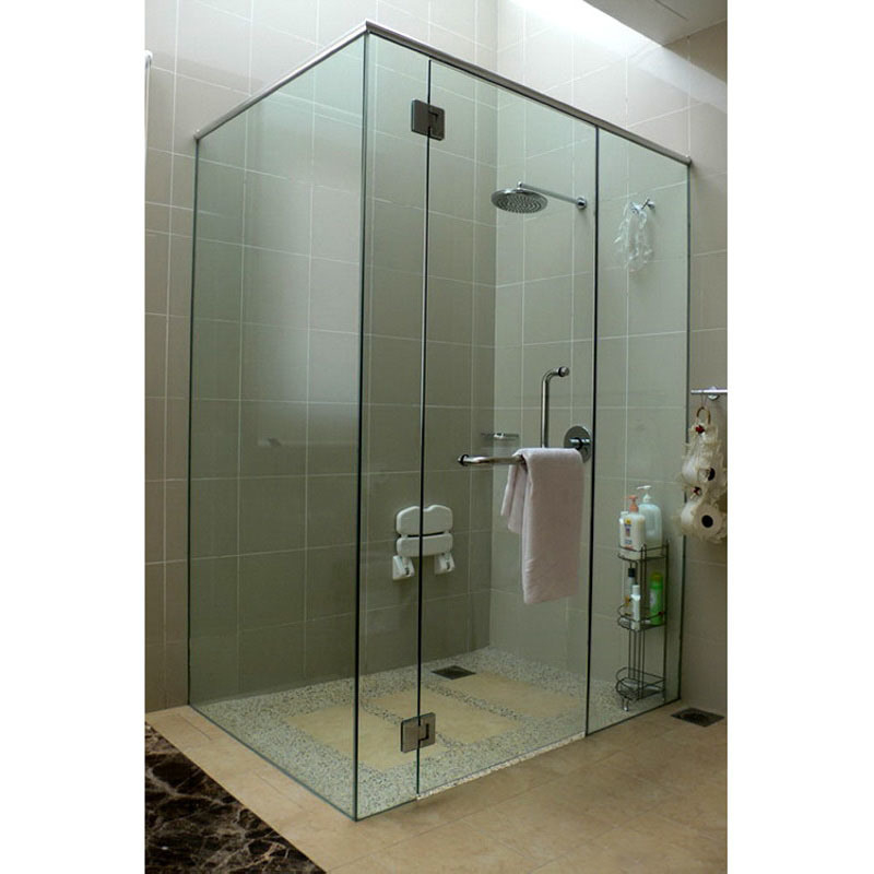 70X70 Casilla de ducha en forma de diamante Portable puerta de vidrio de seguridad de vidrio