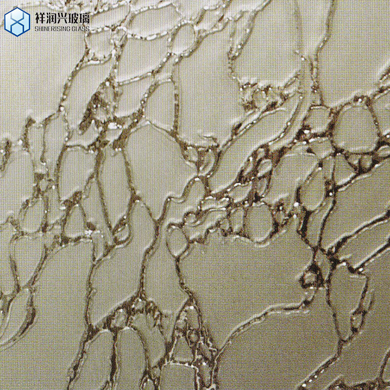Vidrio sólido de 4 mm de color tintado claro con figuras decorativas con patrones para la certificación CE