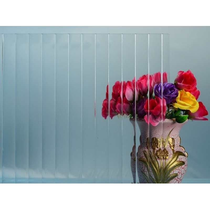 Vidrio Decorativo Ácido grabado patrón claro Vidrio congelado 2134X3300mm Plegado Desdoblado