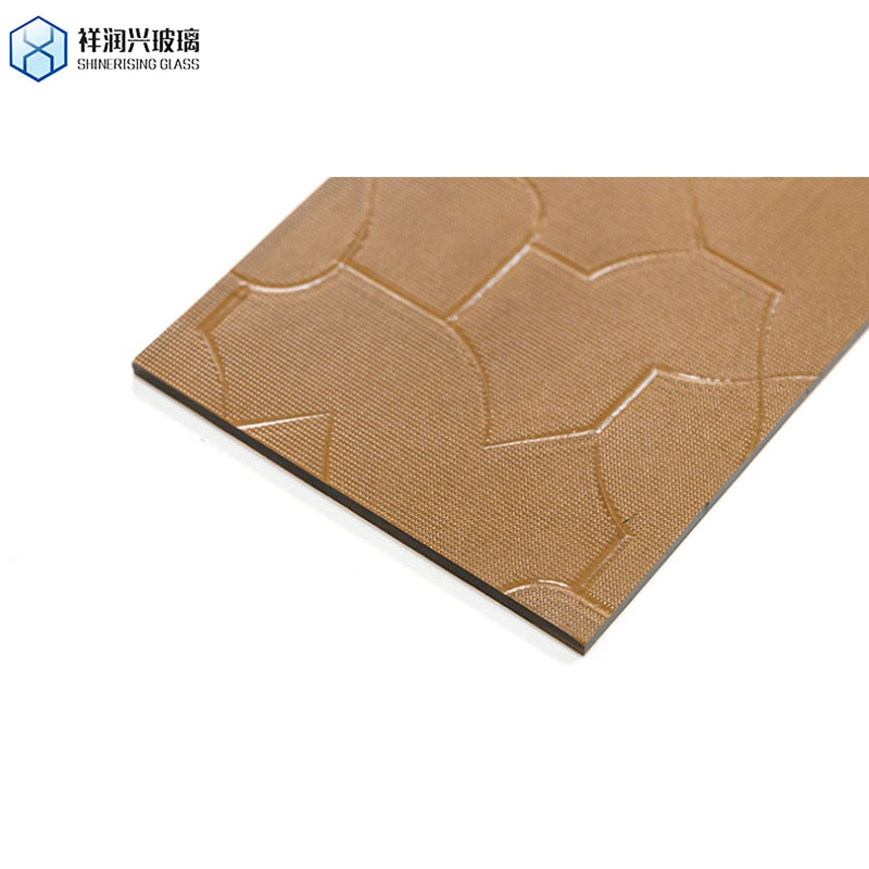 7-14 días de entrega Vidrio en relieve marrón decorativo con patrón de flora 4-8 mm de espesor